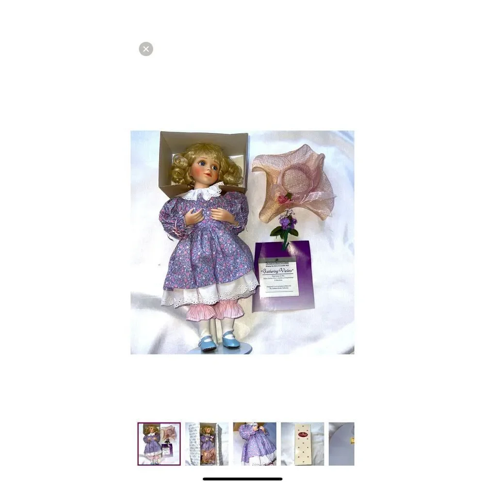 Ashton Drake Gathering Violets doll by Helen Steiner Rice Garden Inspirations